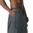 thumbnail image 5 of Dolkfu Drawstring Men Pants Cargo Gray Relaxed Fit Elastic Waist Pants 2025 Men Trousers 2XL, 5 of 6