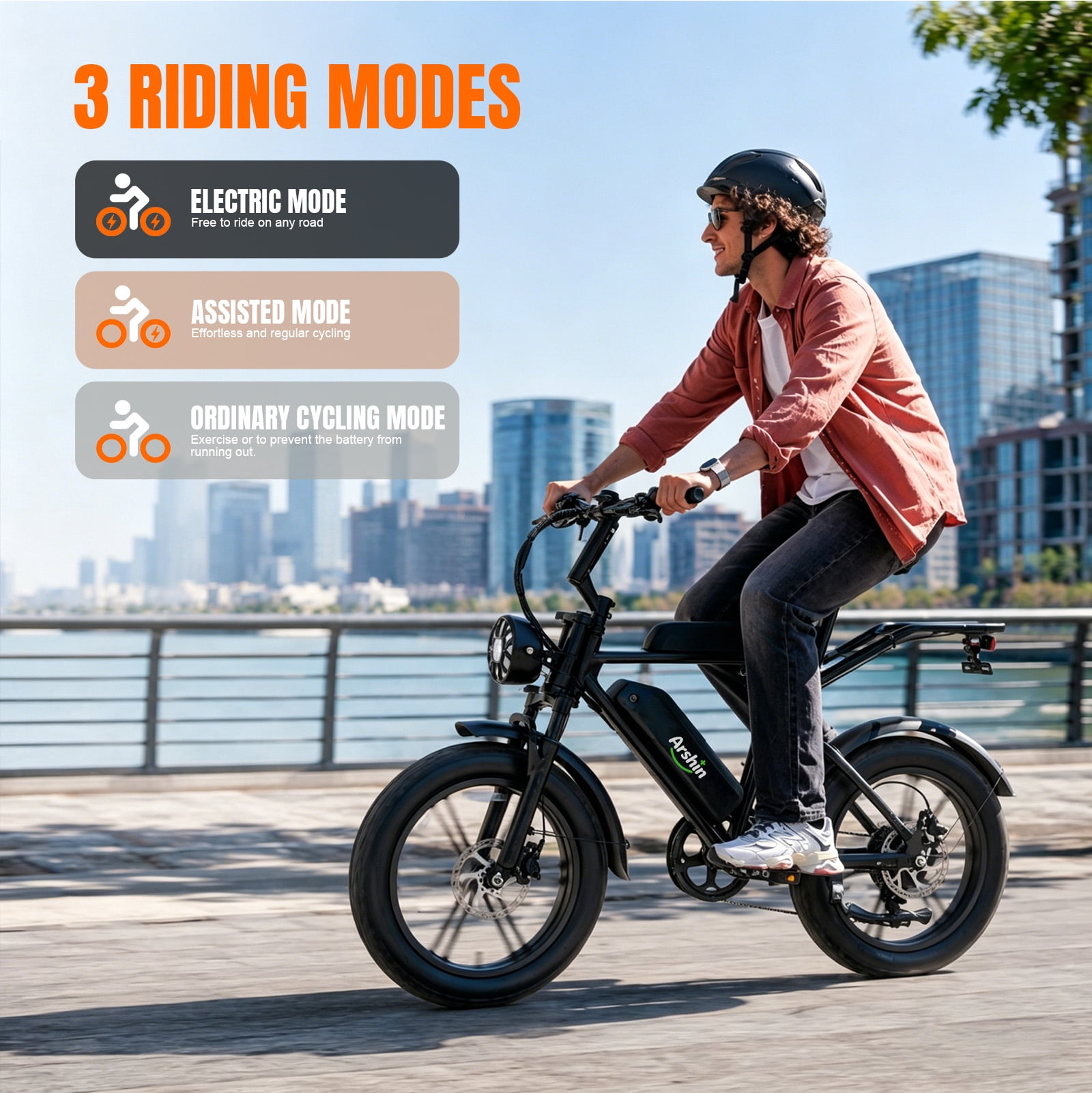 Upgrade 20" Electric Bike for Adults,Off‑Road Fat Tire Ebike,1500W Peak Motor,48V 15Ah Removable Battery,28 MPH Max Speed,UL2849 Certified for Ages 16+ (Black)