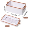thumbnail image 4 of Caja de almacenamiento de ropa y pantalones Organizador de armario plegable Compartimento de cajones para ropa 47x27x20cm mezcla de algodón y lino, 4 of 7