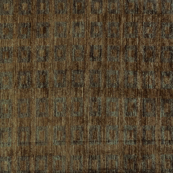 Ahgly Company Indoor Square Abstract Turquoise Blue Modern Area Rugs, 7' Square