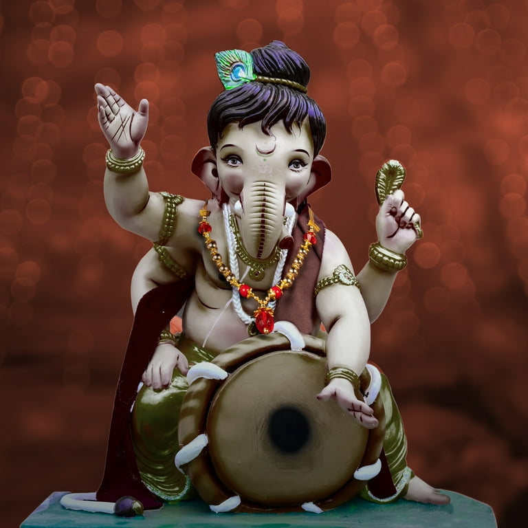Aditri Creation Set Di 4 Ghirlande Artificiali Con Fiori E Nastri - Mala Per Idoli E Decorazioni Pooja - Articoli Ornamentali India - 4