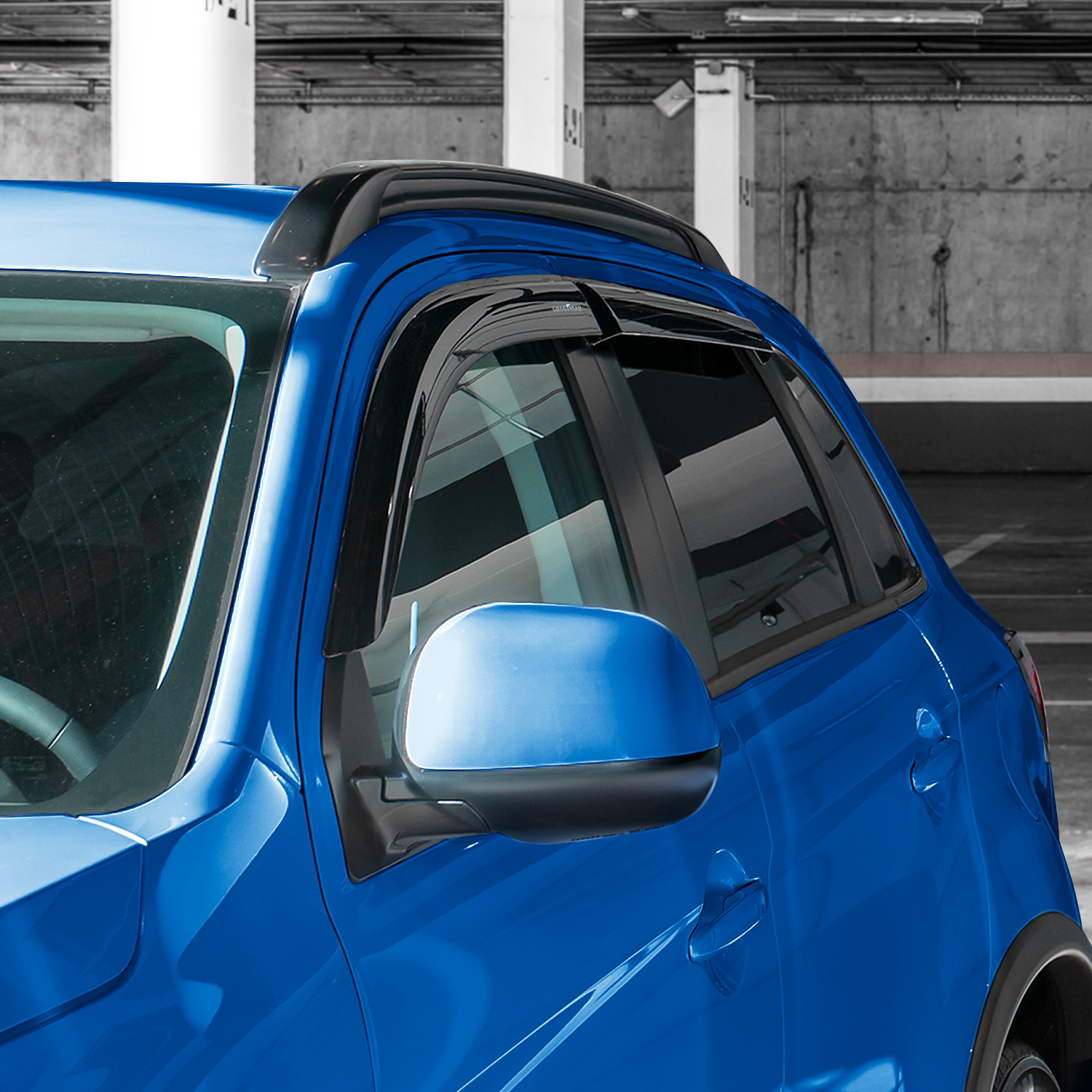 Goodyear Shatterproof Side Window Deflectors for Mitsubishi Outlander Sport 2011-2026, Tape-on Rain Guards, Window Visors for Cars, Vent Deflector, Vent Visor, Car Accessories, 4 pcs- GY003155