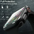 thumbnail image 5 of Case & Tempered Glass Screen Protector For Apple Watch Series 9 (41mm) / Series 8 (41mm) / Series 7 (41mm) - SuperGuardZ TPU Shockproof Protective Armor [Black] + 2 Stylus Pens, 5 of 8