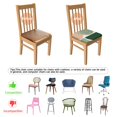 thumbnail image 5 of Boho Abstract Art Seat Covers for Dining Room Chairs Set Of 4,Stretch Printed Washable Chair Seat Cover with Elastic Ties and Button,Removable Waterproof Couch Cushion Covers, 5 of 6