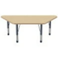 thumbnail image 3 of ECR4Kids 30in x 60in Trapezoid Premium Thermo-Fused Adjustable Activity Table Maple/Maple/Navy - Chunky Leg, 3 of 4