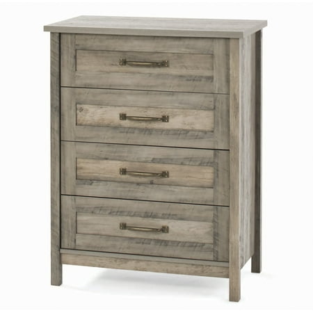 Modern Wood Bedroom Chest - Better Homes & Gardens Modern Farmhouse 4-Drawer Chest, Rustic Gray Finish