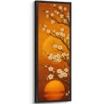 thumbnail image 4 of Large Framed Canvas Print Japanese Style Floral Botanical Wall Art Japandi Decorative for Living room Bedroom - 60"x20" Black Frame, 4 of 6
