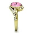 thumbnail image 4 of IP Gold(Ion Plating) Stainless Steel Ring with Top Grade Crystal in Rose for Women Style TK1097, 4 of 4