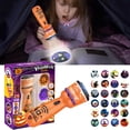 thumbnail image 1 of HUASHENG 2023 Halloween Projection Flashlight 3 Cards 24 Patterns Children's Christmas Toy Boys And Girls, 1 of 5