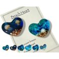 thumbnail image 1 of Corazón de bolsillo de vidrio para playa, adorno de corazón de vidrio oceánico hecho a mano fusionado con mar natural, ficha de bolsillo de corazón de vidrio fusionado, mini ficha linda y duradera con, 1 of 6