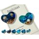 thumbnail image 1 of Corazón de bolsillo de vidrio para playa, adorno de corazón de vidrio oceánico hecho a mano fusionado con mar natural, ficha de bolsillo de corazón de vidrio fusionado, mini ficha linda y duradera con, 1 of 6
