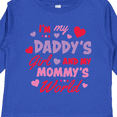 thumbnail image 4 of Inktastic Valentine's Day I'm My Daddy's Girl and My Mommy's World Girls Long Sleeve Toddler T-Shirt, 4 of 5