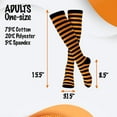 thumbnail image 3 of Dress-Up-America Black & Orange Striped Socks for Kids - Black & Orange Striped Socks for Girls & Boys - Stylish and Comfortable, 3 of 6