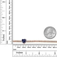 thumbnail image 4 of Gem Stone King 18K Rose Gold Plated Silver Blue Iolite and White Moissanite Tennis Bracelet for Women (4.18 Cttw, Gemstone Birthstone, Heart Shape 8MM, 7.25 inch), 4 of 6