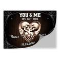 thumbnail image 2 of Lotusprinthandmade Personalized Name Skull Couple We're A Team I Choose You Poster 16" x 24", 2 of 5