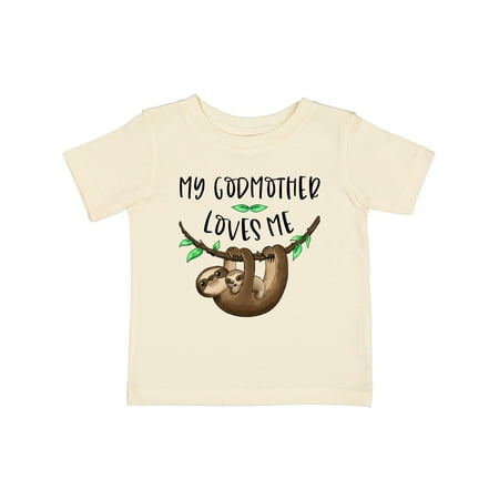 

Inktastic My Godmother Loves Me Cute Sloth and Baby Gift Baby Boy or Baby Girl T-Shirt