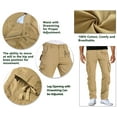 thumbnail image 4 of TRGPSG Men's Cargo Pants with 8 Pockets Cotton Cargo Work Pants(No Belt),Khaki 34x32, 4 of 9