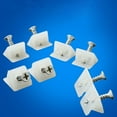 thumbnail image 5 of 50 Pack Plastic Corner Bracket Furniture Mending Wedges with Screws Drawer Supports Fastener for Sagging Drawers, 5 of 8
