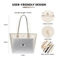 thumbnail image 5 of Lovevook Purses and Handbags for Women, Fashion Tote Satchel Shoulder Bag,Top Handle Satchel Bags Purse Set- 3pcs & Beige, 5 of 9