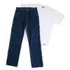 Wrangler - Men's Tough 5-Pocket Jeans and Bonus Tee