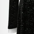 thumbnail image 5 of Vestido de fiesta largo con hombros descubiertos y purpurina para mujer - Vestido de noche sexy y brillante con dobladillo abierto (S-XXL), 5 of 5