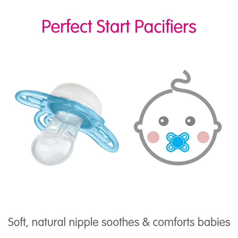 MAM Perfect Star Silicone Pacifier 0-2 Months 2 units (white)