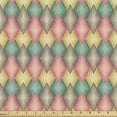 thumbnail image 1 of Muted Colors Fabric by the Yard, Repetitive Illustration of Nested Rhombuses Lattice in Colorful Style, Upholstery Fabric for Dining Chairs Home Decor Accents, Pink Seafoam by Ambesonne, 1 of 5
