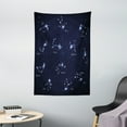 thumbnail image 1 of Constellation Tapestry, Sky Star Map with Geometric Circle Space Night Horoscopes Chart Dark, Wall Hanging for Bedroom Living Room Dorm Decor, 40W X 60L Inches, Dark Blue White, by Ambesonne, 1 of 2
