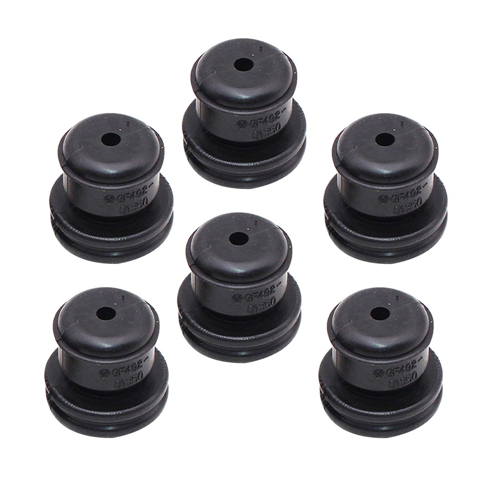 unbranded 6 Pcs Car Engine Cover Shock-absorbing Rubber Pad Mud Motor Kit Automotive Cars Black