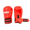 thumbnail image 1 of TKO Boxing Gloves Leather Pro Training Kick Sparring Punching Glove Red 12 oz, 1 of 2