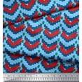 thumbnail image 2 of Soimoi Blue Cotton Voile Fabric Arrow African Printed Fabric 1 Yard 42 Inch Wide, 2 of 3