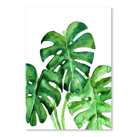 UPC: 0686457559782 | Americanflat Monstera Leaves by Blursbyai Poster Art Print