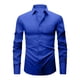 thumbnail image 2 of pstuiky camisas de manga larga para hombre, Camisa informal de color liso con botones, manga larga, cuello vuelto, transpirable y elástica para hombre top de hombre xl, 2 of 5