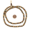 thumbnail image 4 of The Bead Chest Rustic Inlaid  Bone Mala Beads 6mm Nepal Brown Round Large Hole 23 Inch Strand, 4 of 4