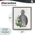thumbnail image 4 of Stupell Industries French Country Vintage Bottle with Bathroom Herbs Brown Floating Frame Canvas Art, 25 x 31, by Lettered and Lined, 4 of 8