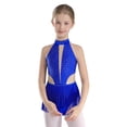 thumbnail image 1 of LiiYii Justaucorps de Danse Jazz Latin Scintillant pour Filles Rumba Samba Salsa Bleu 14, 1 of 10