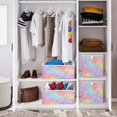thumbnail image 6 of Foldable Fabric Storage Bin Home Cubes Clothing Organizer Bins Large Collapsible Box Basket for Home Organizer Pastel Rainbow Tie-dye, 6 of 7