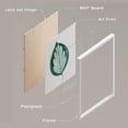 thumbnail image 4 of PixonSign Framed Canvas Print Wall Art Set - Watercolor Tropical Leaves Posters - Set of 3 Nature Wilderness Green Botanical Arts Modern Boho Wall Décor Minimal for Living Room - 11"x14" White, 4 of 5