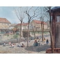 thumbnail image 2 of Ferdinand Weckbrodt 18x15 Gold Ornate Wood Frame and Double Matted Museum Art Print Titled - The Chain Bridge Over the Vienna Flow, 2 of 4