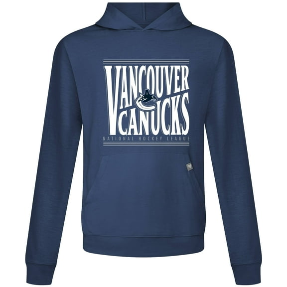Men's Levelwear  Navy Vancouver Canucks Relay Powerhouse Pullover Hoodie