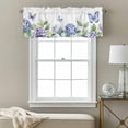 thumbnail image 4 of Rod Pocket Window Valances Watercolor Blue Butterfly Flower on White Short Kitchen Curtains Spring Botanical Window Treatment Drapes for Bedroom Bathroom Living Room 42x12In,1 Panel, 4 of 9