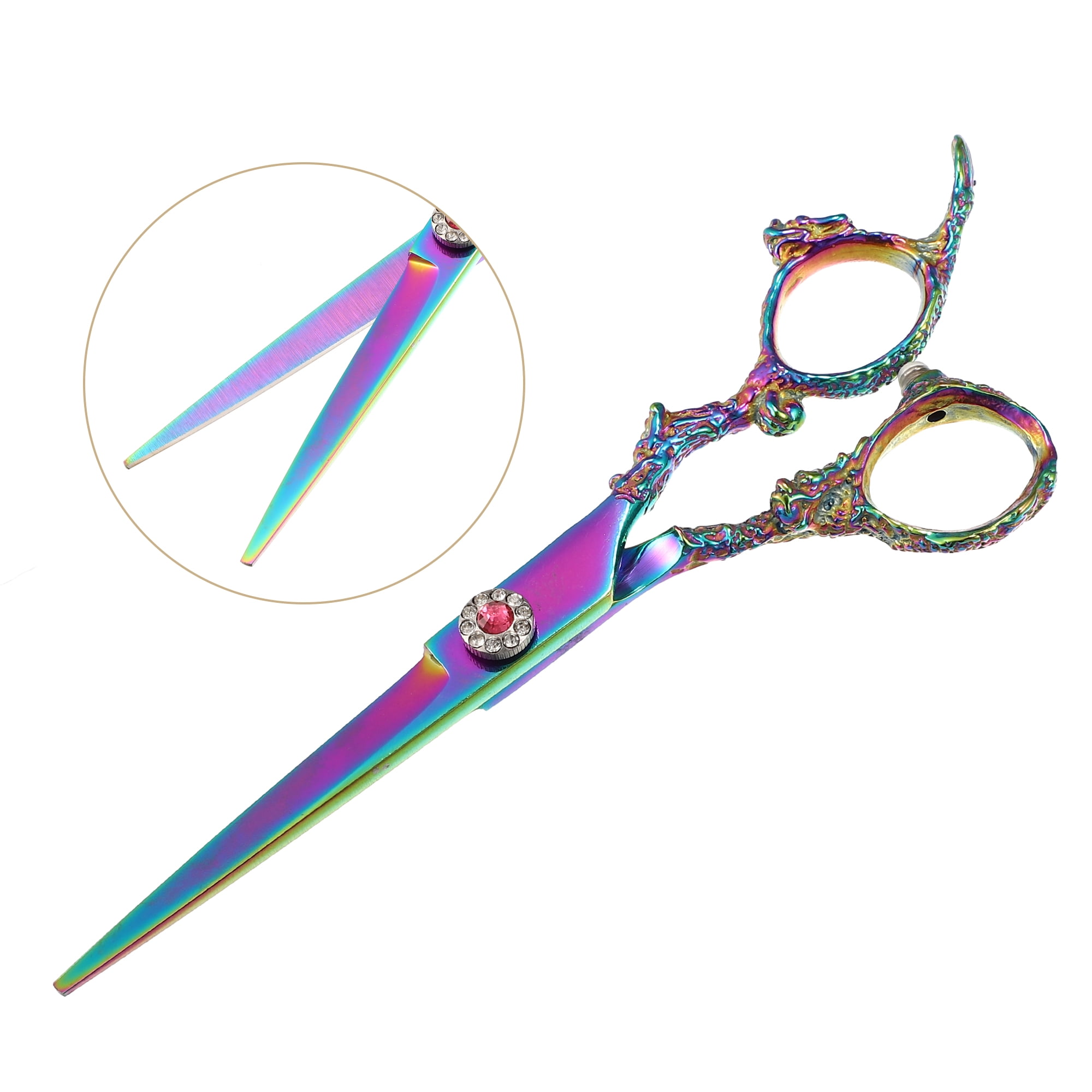 Unique Bargains Hair Scissors Hair Cutting Scissors Stainless Steel Razor 6.7"