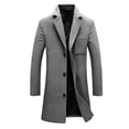 thumbnail image 6 of LONKITO Casual Peacoats for Men Relaxed Fit Long Outerwear Coats with Pockets Fall Winter Clothes, 6 of 7