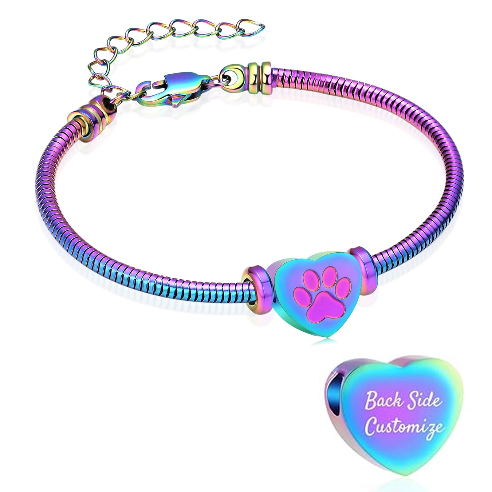 Imrsanl Heart Urn Bracelet For Ashes - Angel Wings Memorial Jewelry For Women, Stainless Steel Keepsake For Loved Ones