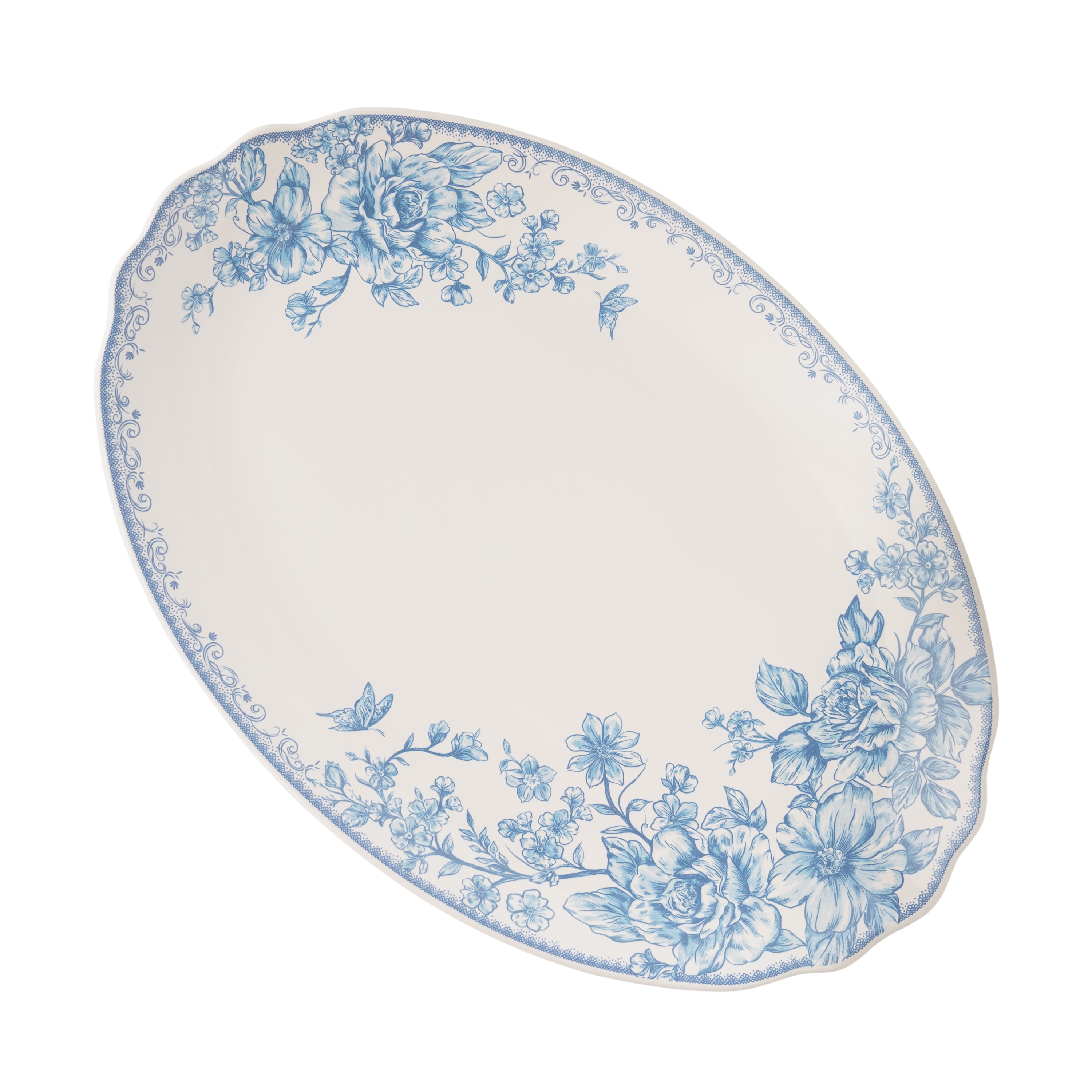 The Pioneer Woman Agatha Stoneware 16-inch Serving Platter, Blue