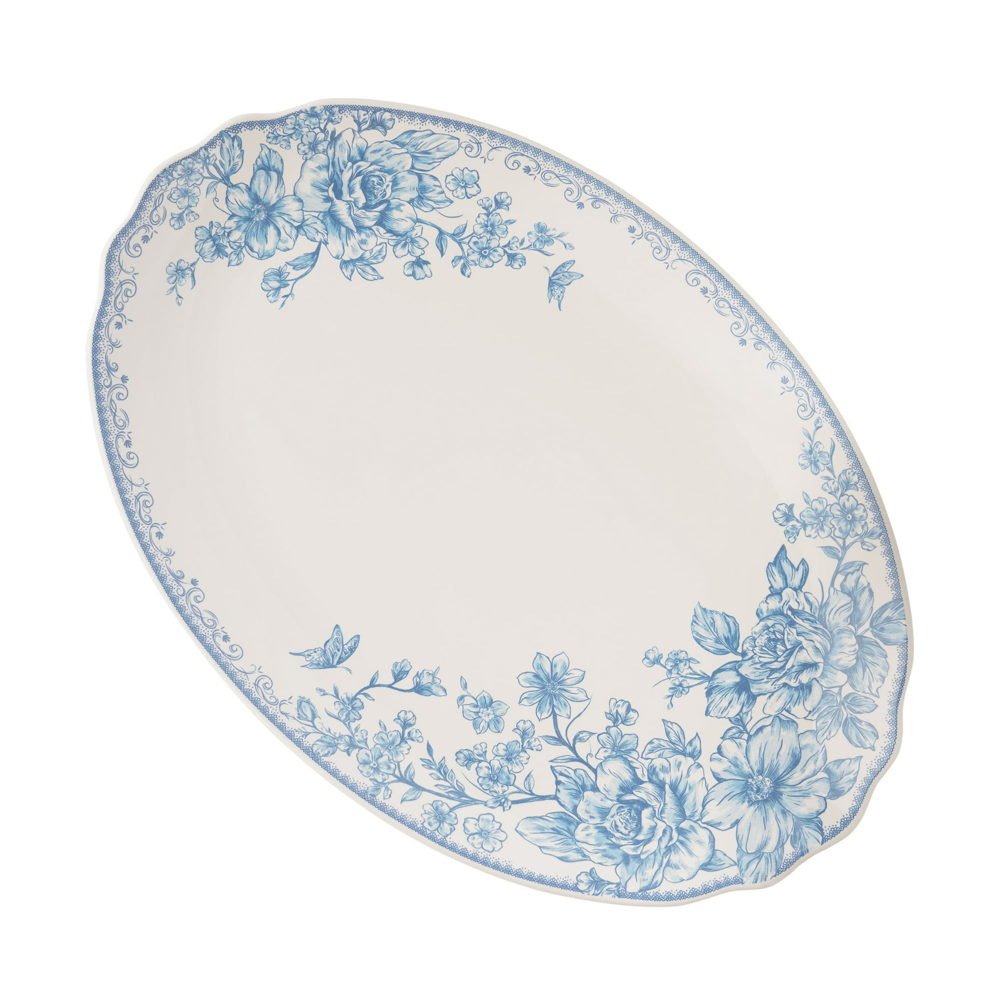 The Pioneer Woman Agatha Stoneware 16-inch Serving Platter, Blue