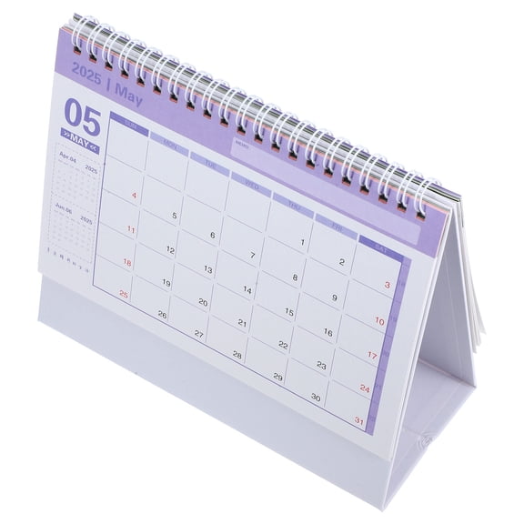 OUNONA 2025 Decorative Desk Calendar with Standing Holder, Perfect for Office and Home Use