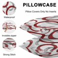thumbnail image 4 of Red Grey Outdoor Pillow Covers 20x12 Inch Lumbar Pillow Covers Set of 2 Waterproof Decorative Throw Pillow Cases Geometric Circle Modern Abstract Simple Art Cushion Covers for Patio Furniture Garden, 4 of 8