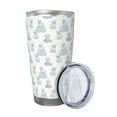 thumbnail image 2 of Daiia Playful Polar Bear Pals Printed 20oz Insulated Coffee Cup with Straw Topper, Fully Spill Proof Travel Coffee Mug, Stainless Steel Tumbler for Work Home Outdoor Car-Straw Three-piece Set, 2 of 8