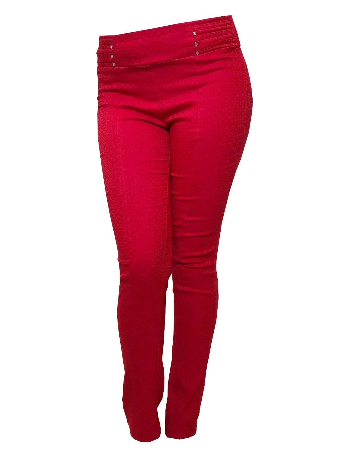 Rafaella Womens Size 18 Comfort Slim Leg Pull On Dress Pants, Ruby Texture (Red) - Walmart.com